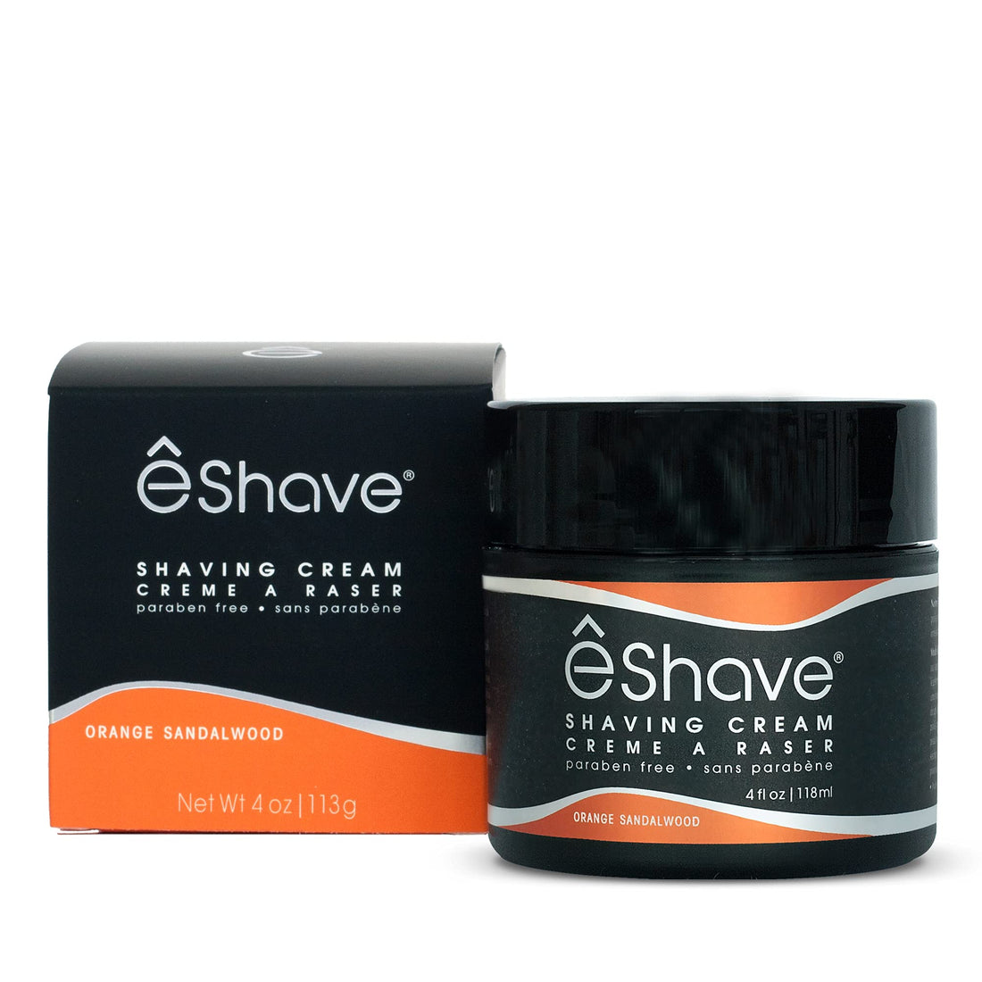 eShave Shave Cream, Orange Sandalwood, 4 oz.