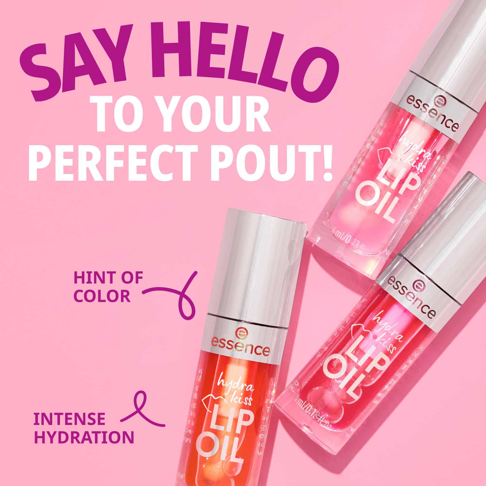 essence | Hydra Kiss Lip Oil | Vegan & Cruelty Free (03 | Pink Champagne)