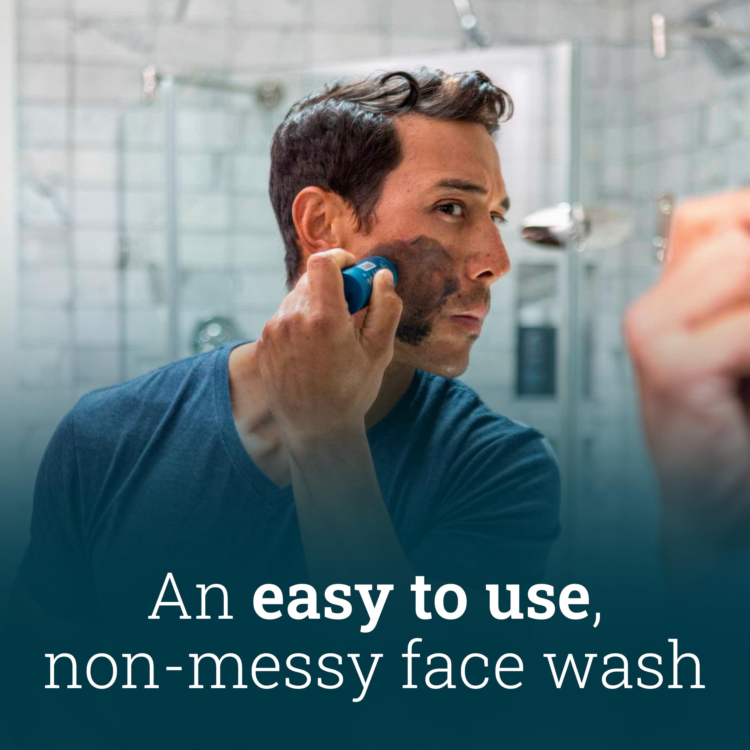 Oars + Alps Natural Face Wash with Activated Charcoal, Exfoliating Facial Cleanser Fights Blackheads and Acne, Travel Size, Vegan and Gluten Free, 1.4 Oz