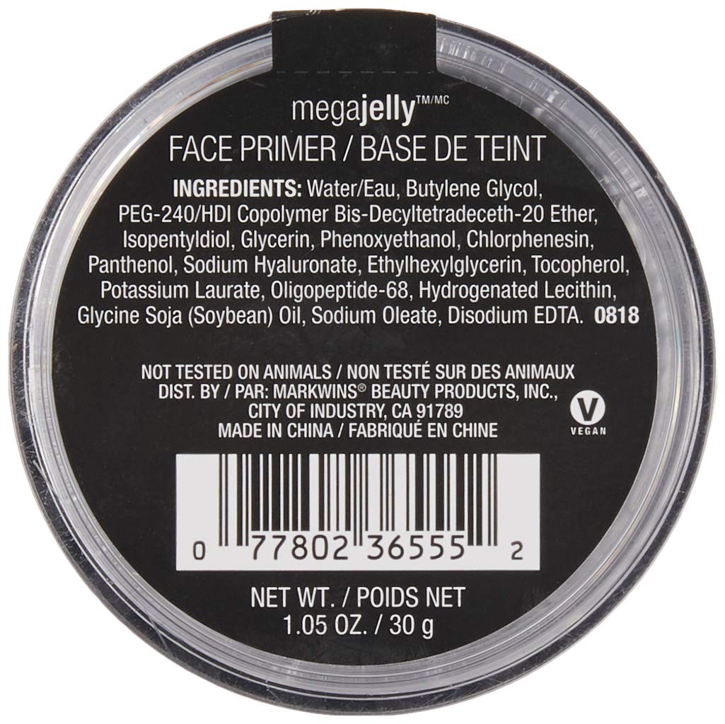 wet n wild Mega Jelly Jelly Face Primer, Clear Canvas 104A, 1.05 oz