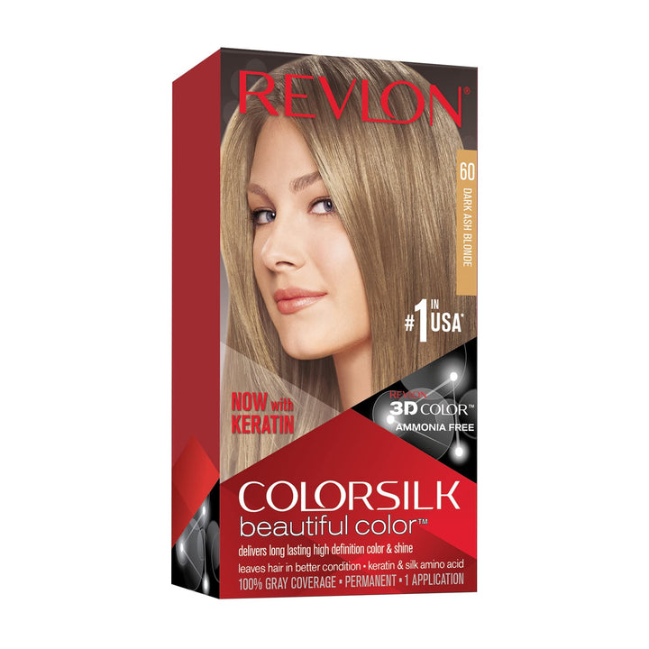 Revlon Colorsilk Beautiful Haircolor Ammonia-free Permanent Haircolor (#60 Dark Ash Blonde), 1 Count (Pack of 12)