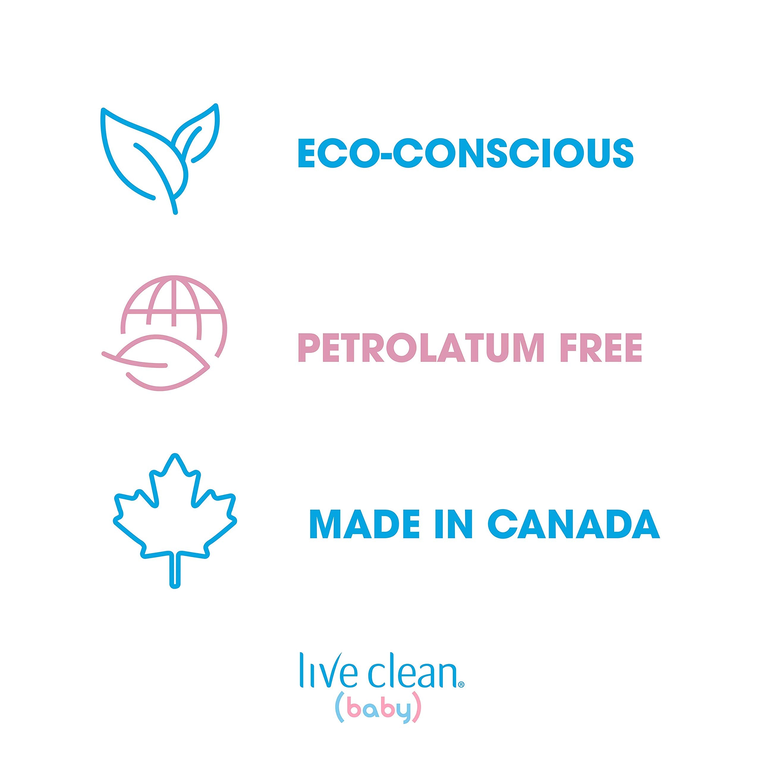 Live Clean Baby TEARLESS SHAMPOO & WASH Organic Eco Friendly 750 ml (25 fl oz)