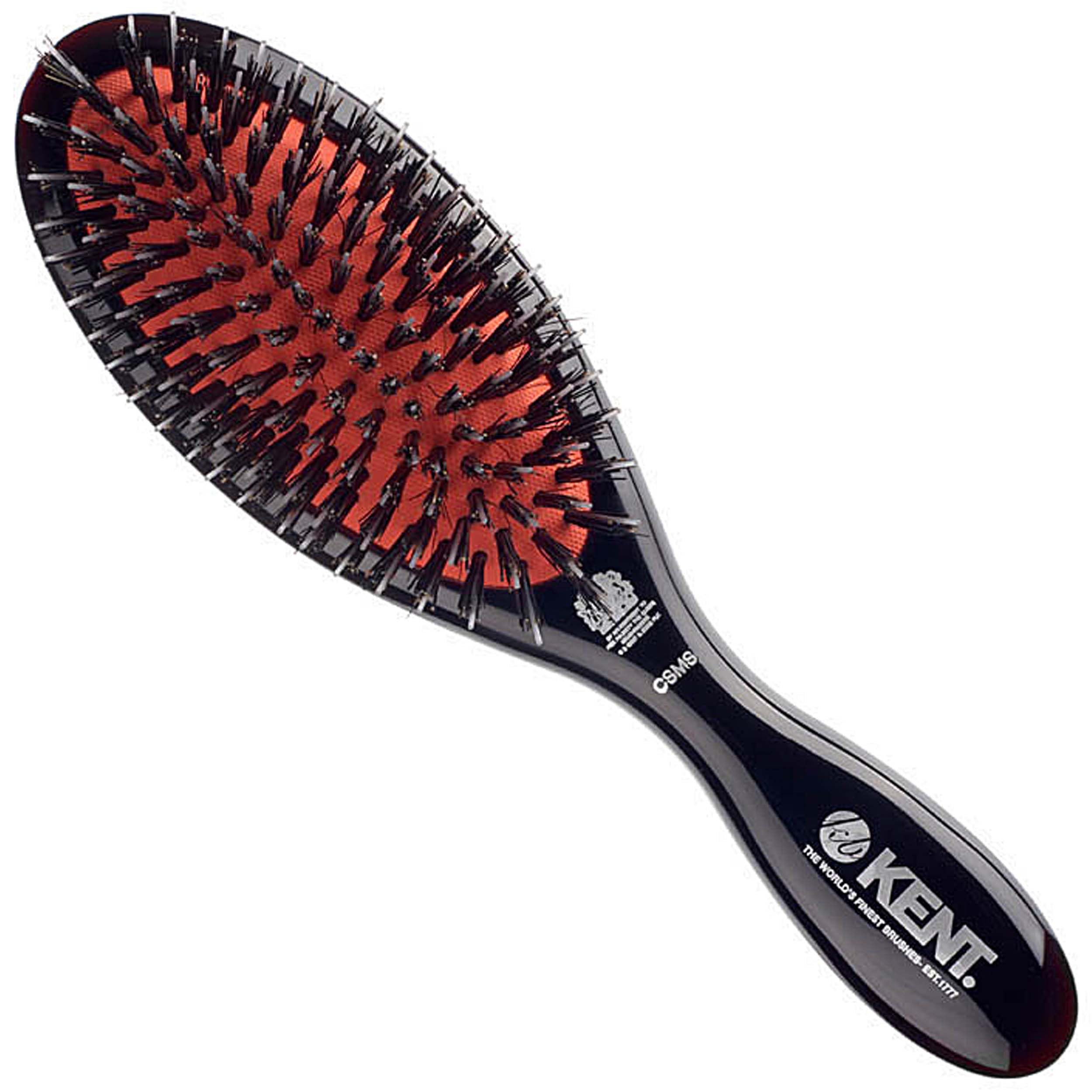 Kent Brushes Oval Porcupine Cushion Hairbrush, Ruby CSMS, Small, 6 Ounce