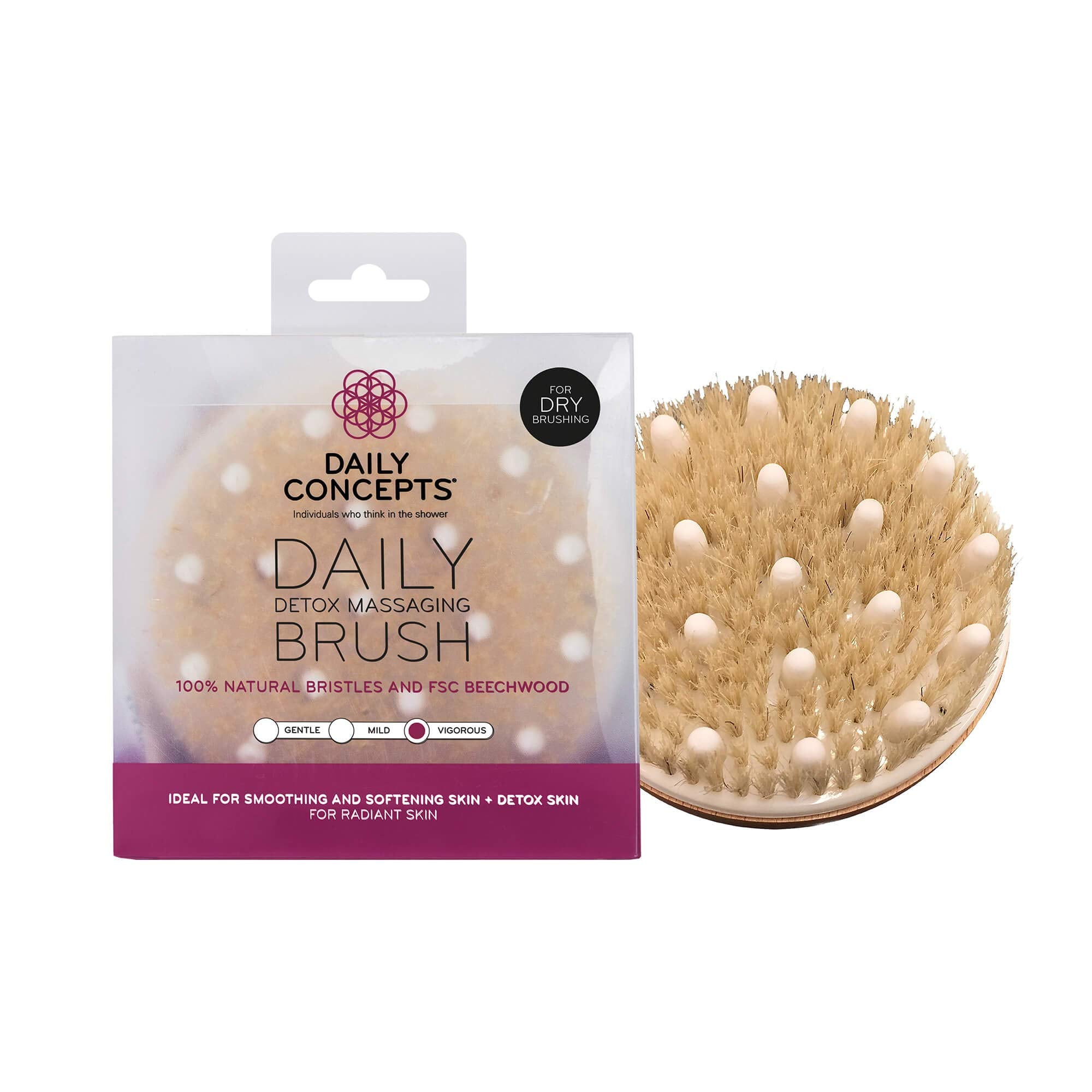 DAILY CONCEPTS Daily Detox Massage Brush, Vigorous, 1 Count