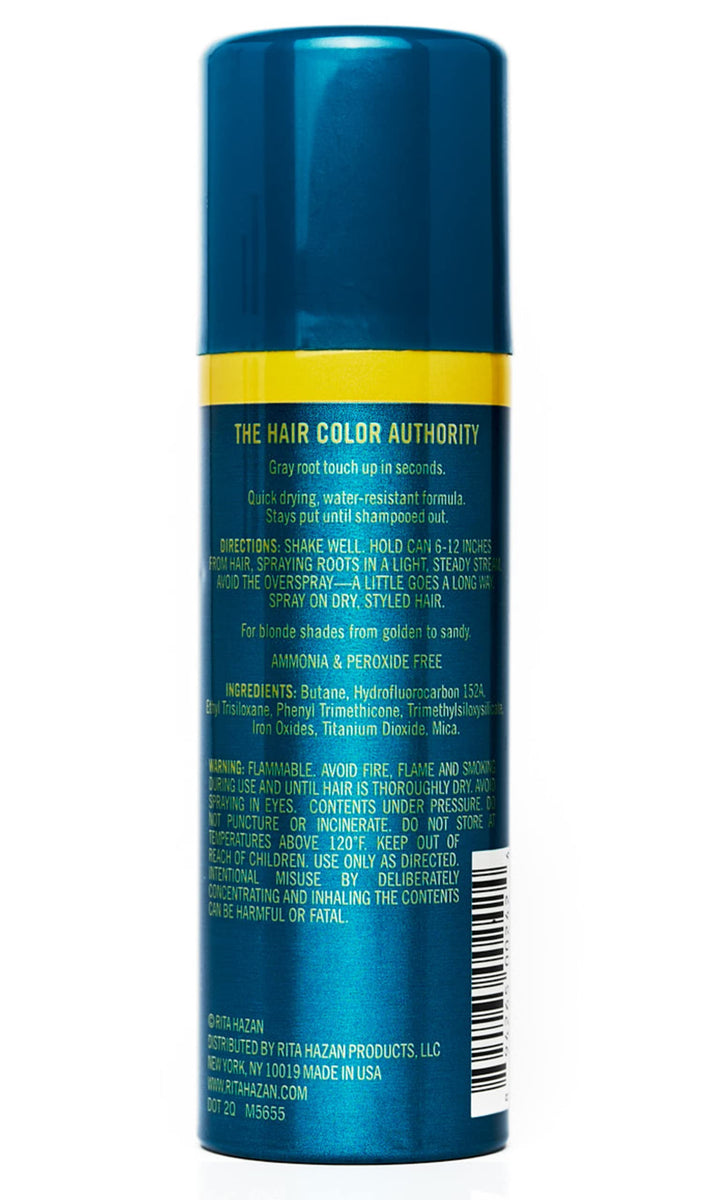 Root Concealer-Rita Hazan Touch Up Spray-Light Blonde-Cover Up Gray 2oz