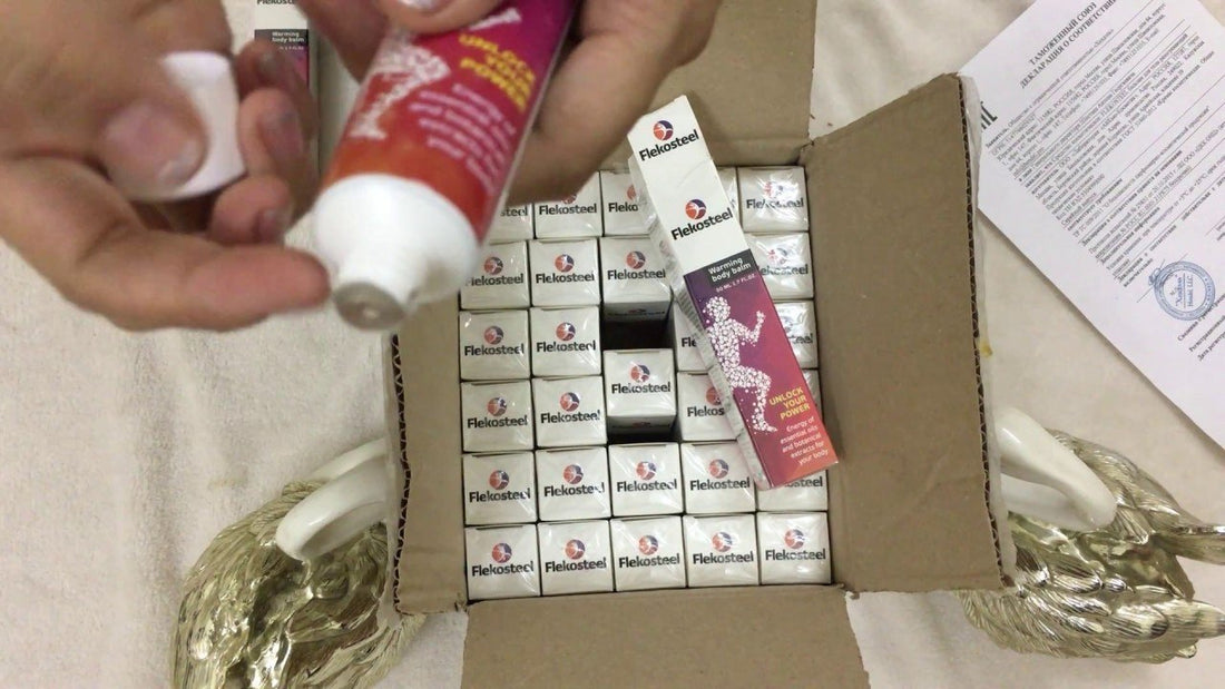 2 TUBE Flekosteel warming body balm 2 x (1.7 oz/ 50ml). Original from Russia with Hologram. Fresh Stock
