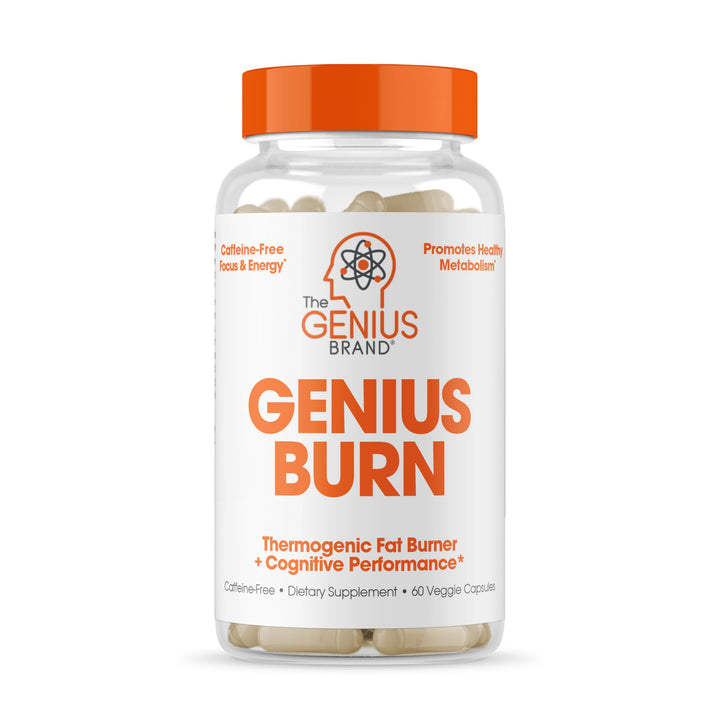 Genius Thermogenic Fat Burner, 60 Diet Veggie Pills - Weight Loss & Metabolism Supplement, Appetite Suppressant & Energy Booster - Caffeine-Free Nootropic Focus & Brain Boost - Ashwagandha & TeaCrine