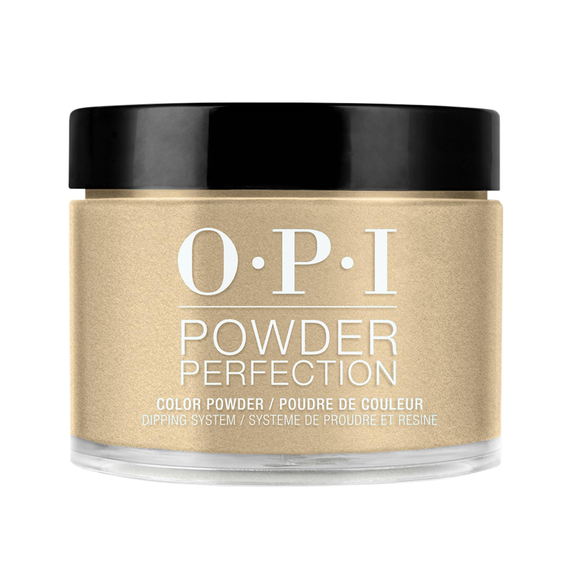 OPI Powder Perfection Starstruck Gold | Opaque Bright Gold Glitter Nail Dipping Powder | Metallic Mega Mix Collection