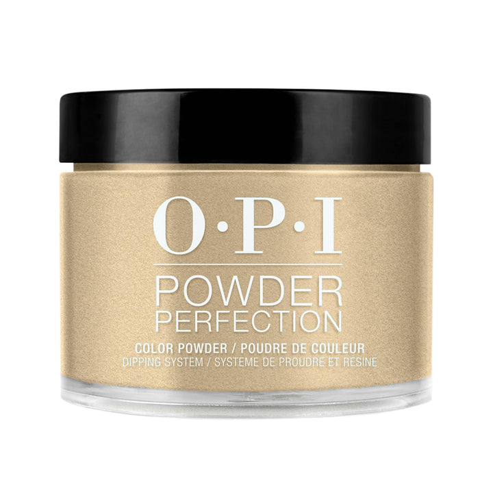 OPI Powder Perfection Starstruck Gold | Opaque Bright Gold Glitter Nail Dipping Powder | Metallic Mega Mix Collection