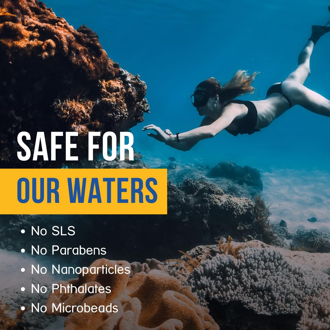 Stream2Sea Leave-In Hair Conditioner Detangles & Replenish Hair Moisture Natural Reef Safe Formula - Sulfate and Paraben Free with UV Protection 32 Ounce