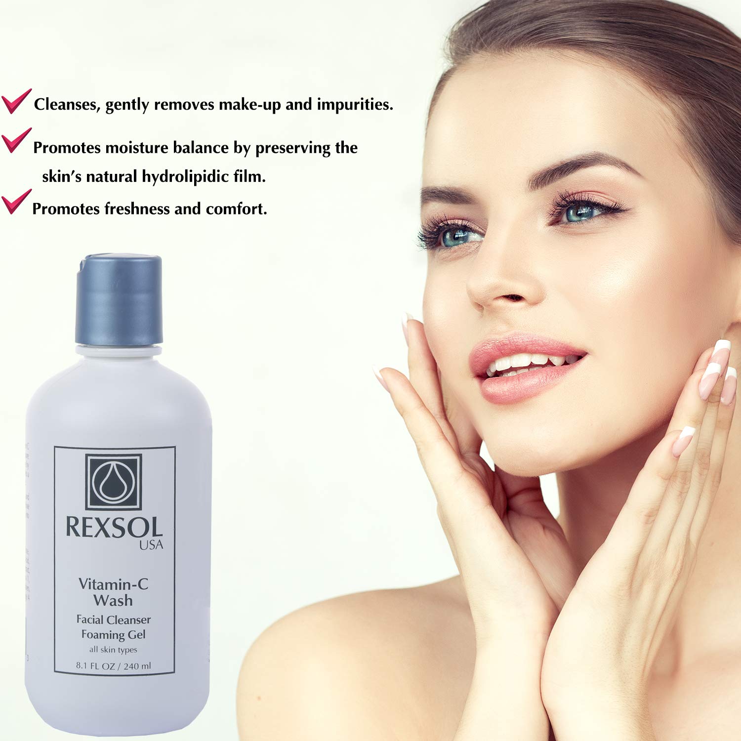 REXSOL Vitamin-C Wash Facial Cleanser Foaming Gel
