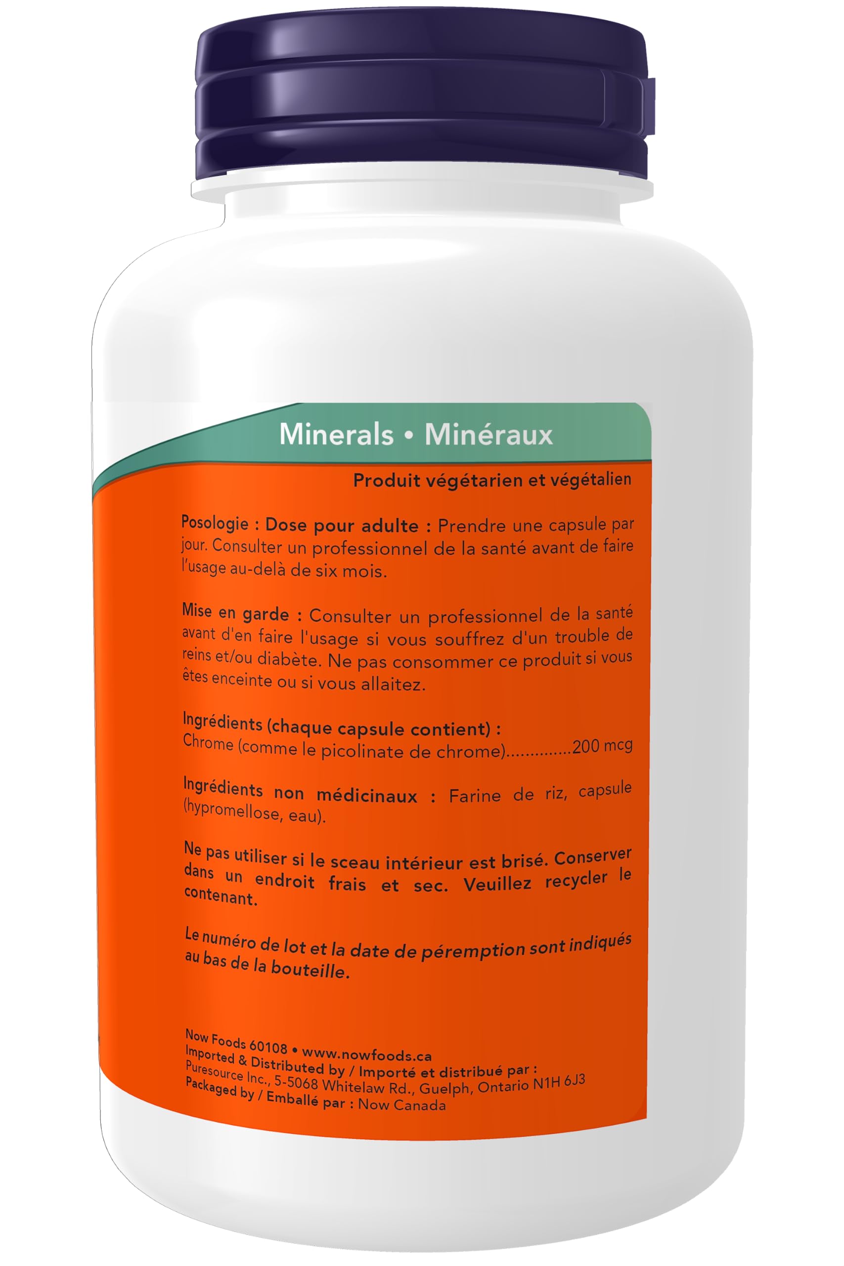 NOW Supplements, Chromium Picolinate 200 mcg, Insulin Co-Factor*, 250 Veg Capsules