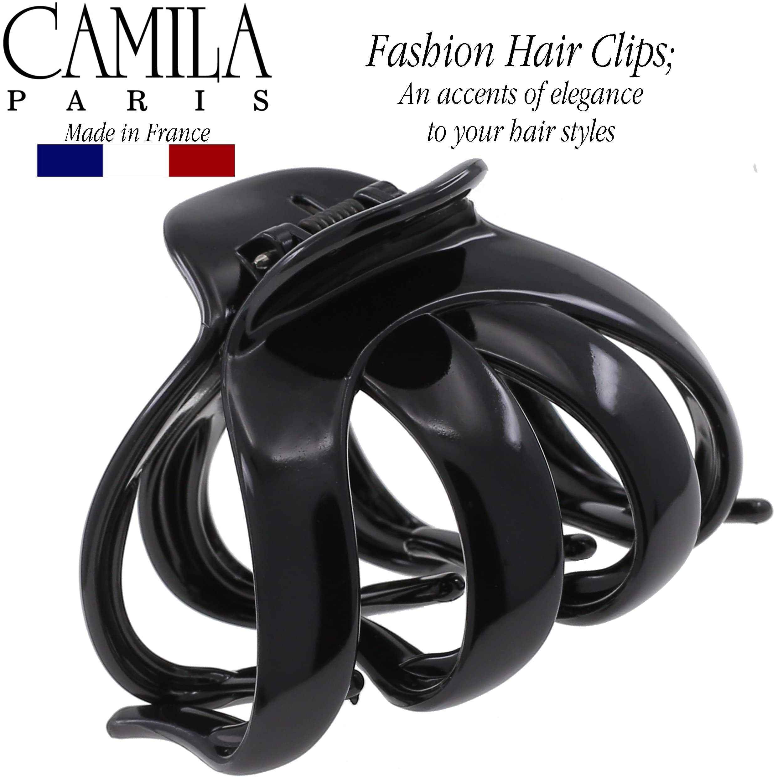 Camila Paris AD705 French Hair Clips for Women, Octopus, Bun Holders, Girls Hair Claw Clips Jaw Fashion Durable and Styling Hair Accessories for Women, Made in France