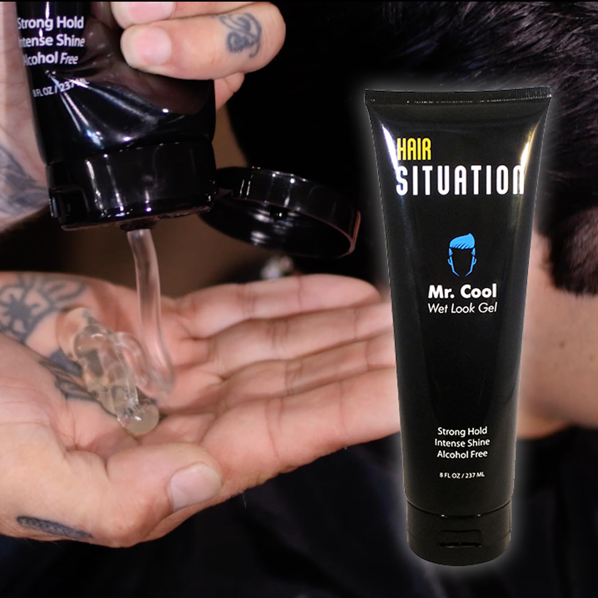 Mr Cool Wet Look Intense Shine Alcohol Free Hair Gel