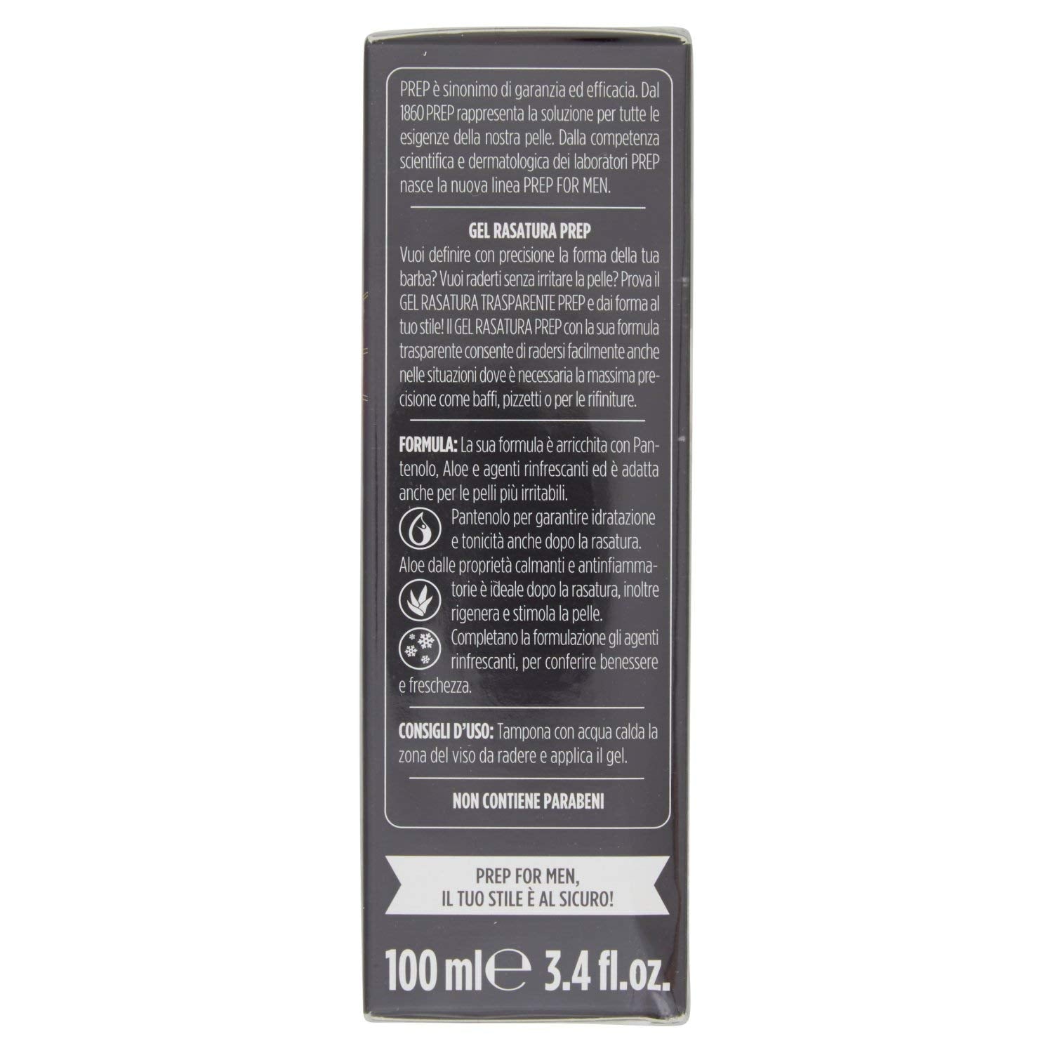 Prep Gel Shave Transparent with Pantenolo and Aloe - 100 ml