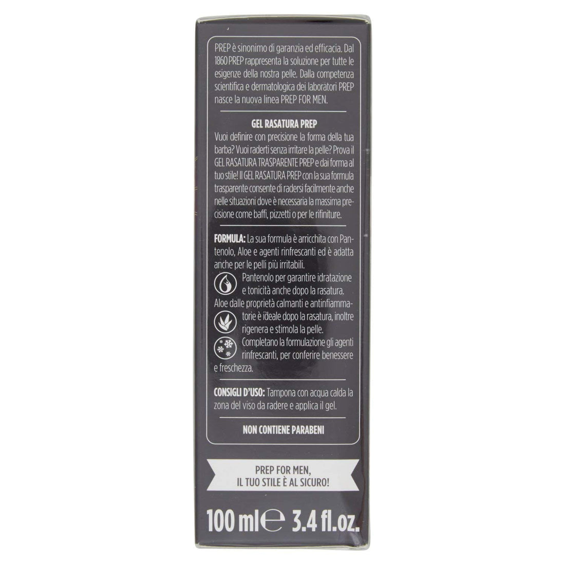 Prep Gel Shave Transparent with Pantenolo and Aloe - 100 ml