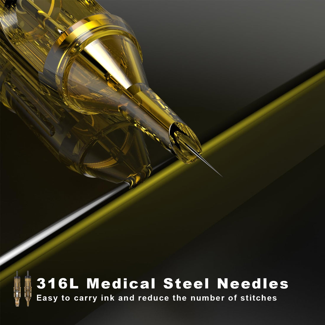 YILONG Tattoo Cartrudge Needles Professional Disposable 20pcs Tattoo Cartridge Needles for Tattoo Machine And Tattoo Supplies (RS) (2400124-9RS)