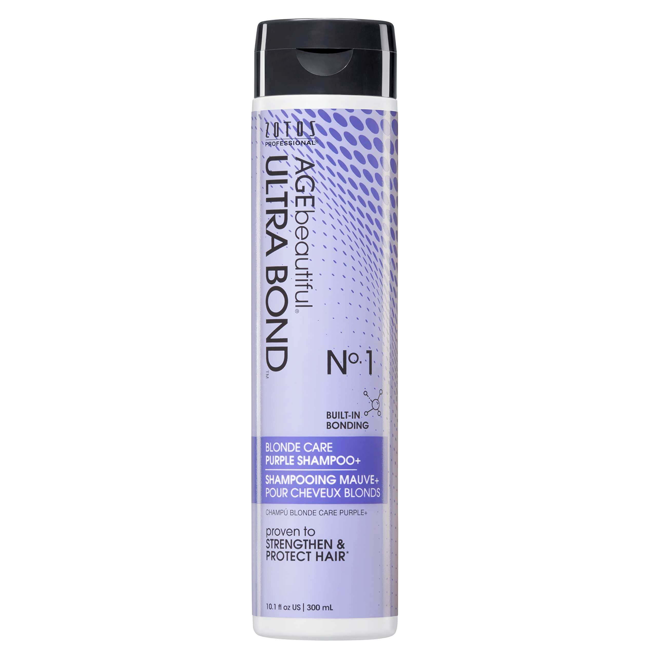 ULTRA BOND No. 1 Blonde Care Purple Shampoo - Strengthen, Protect & Neutralize Yellow Tones, with Built-In Bonding, 10.1 Fl Oz