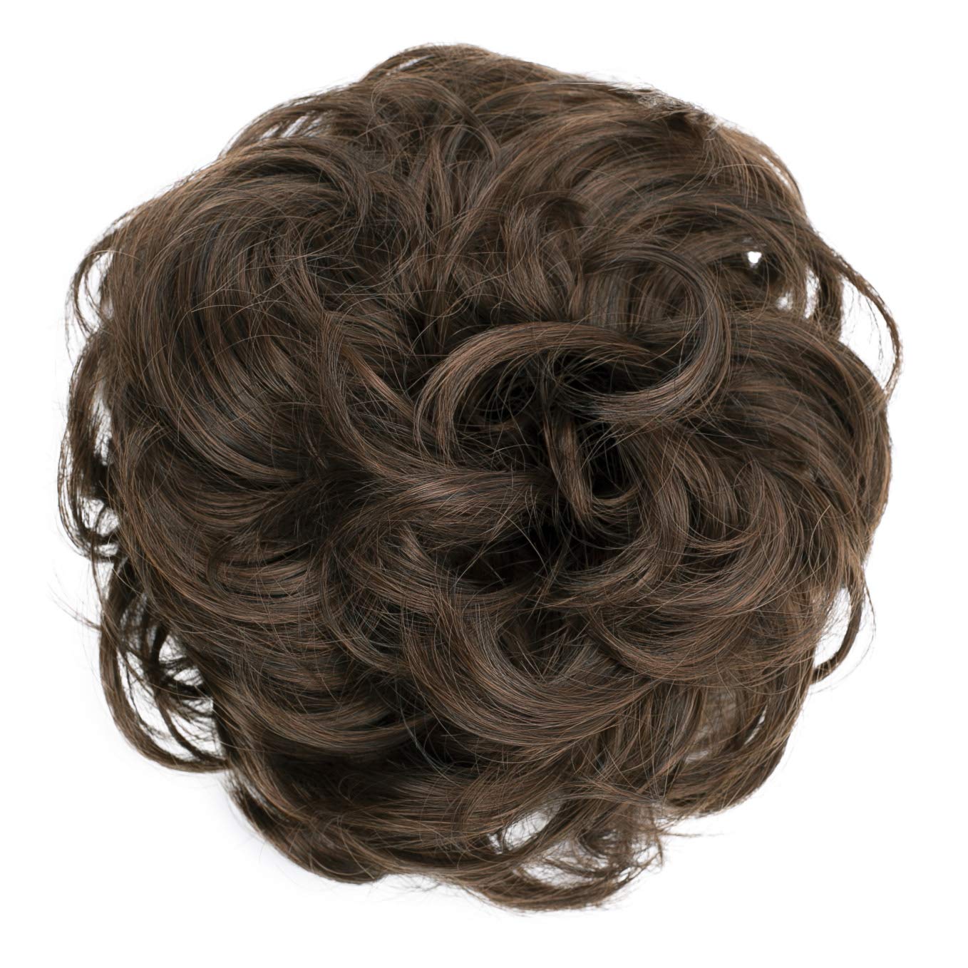 brown mix 4/30A : PRETTYSHOP Scrunchie Scrunchy Bun Up Do Hair piece Hair Ribbon Ponytail Extensions Wavy Curly or Messy brown mix 4/30A