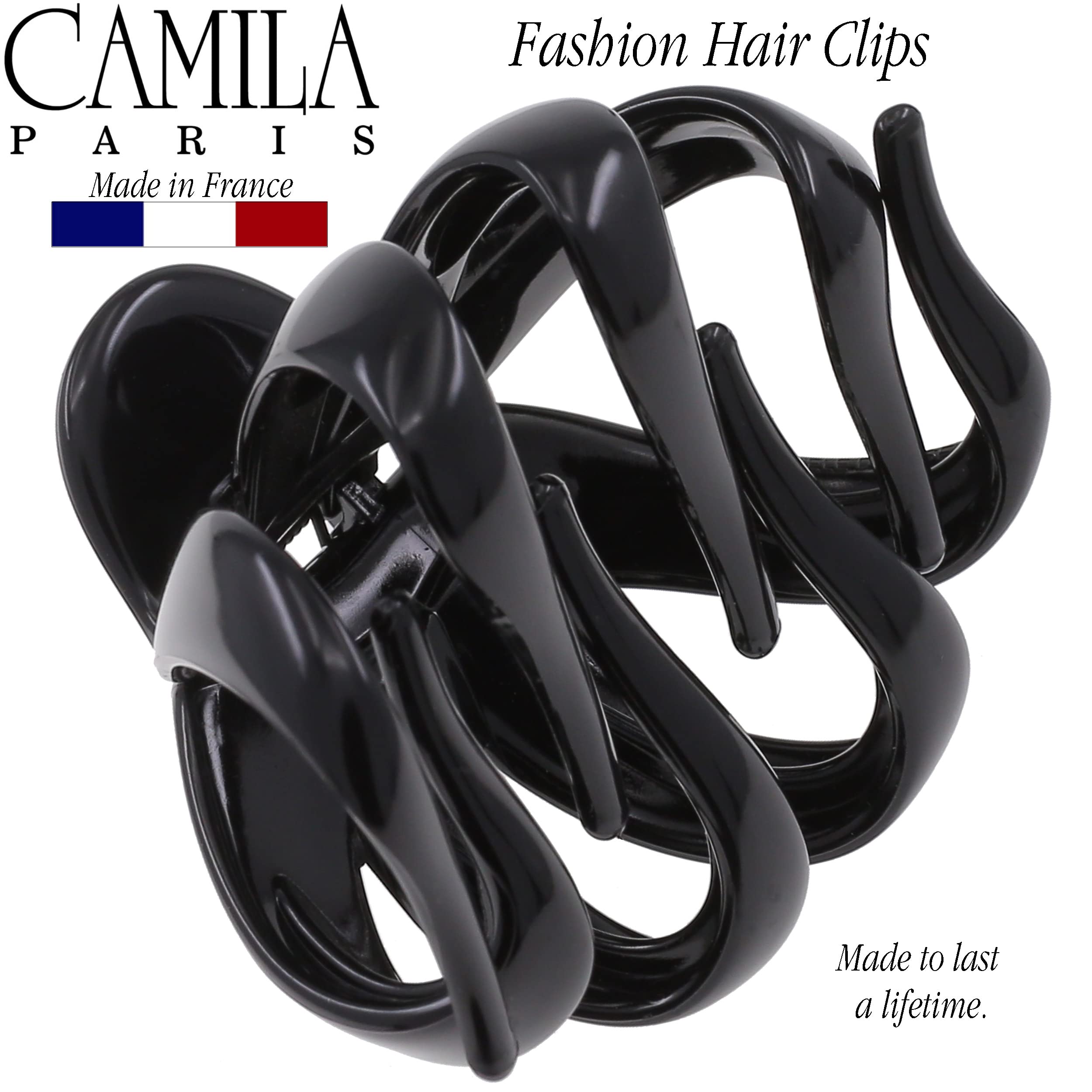 Camila Paris AD705 French Hair Clips for Women, Octopus, Bun Holders, Girls Hair Claw Clips Jaw Fashion Durable and Styling Hair Accessories for Women, Made in France