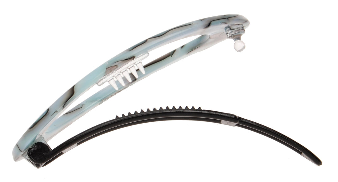 South Sea : France Luxe Cutout Oval Plastic Tige Boule Barrette - South Sea