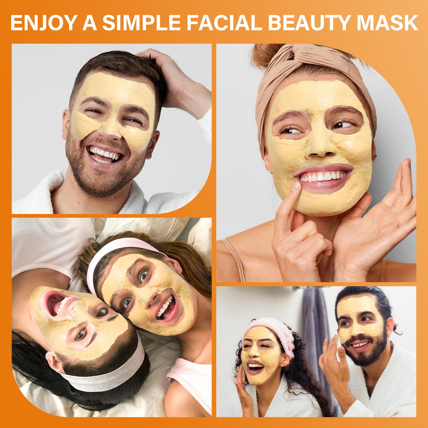 Turmeric Vitamin C Clay Mask for Dark Spots, Dull Skin, Blackheads, Skincare Facial Mask for Cleansing Pores, Moisturizing and Improve Uneven Skin Tone, Face Skincare Gift, 5.29 oz