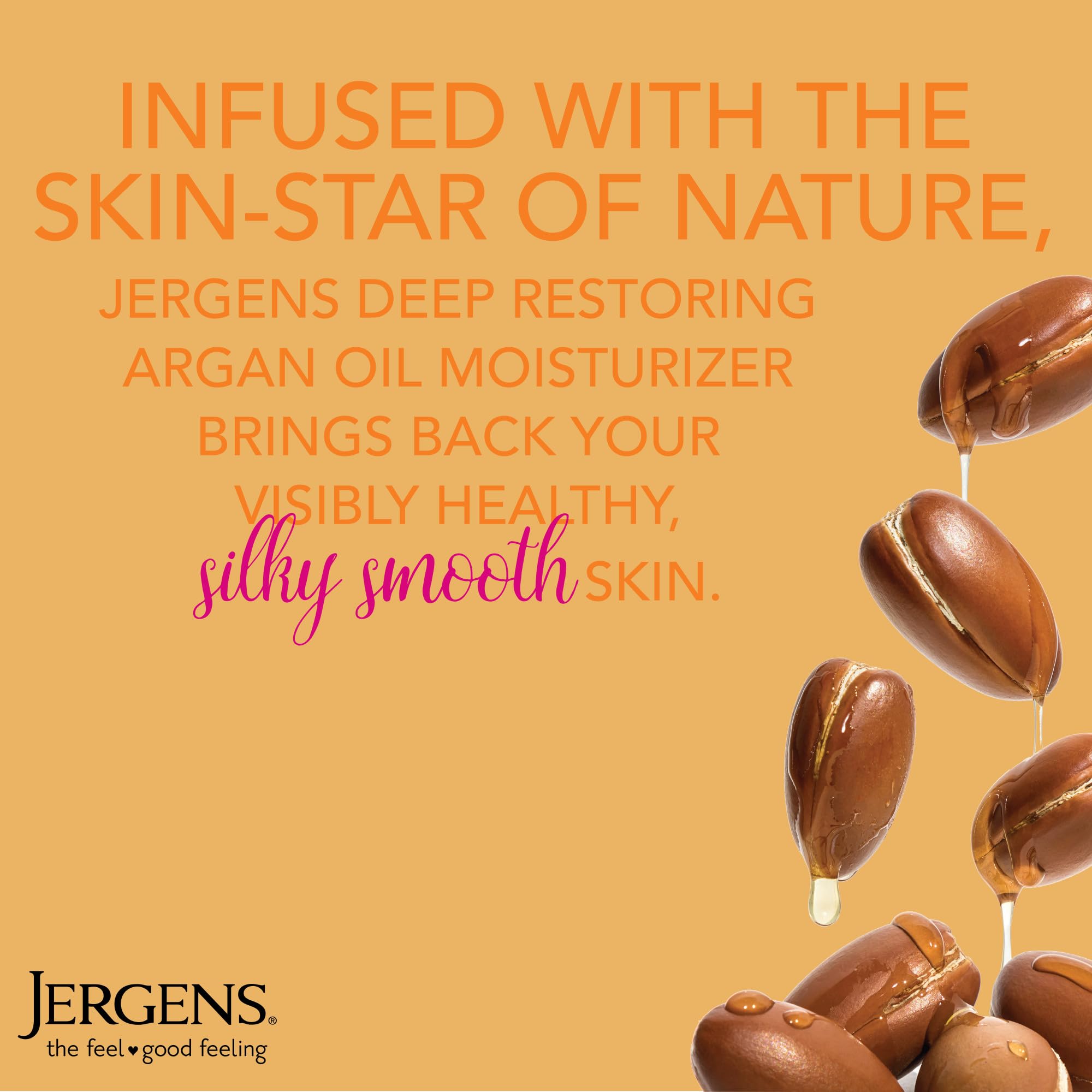 Jergens Deep Restoring Argan Moisturizer, 16.8 Ounce