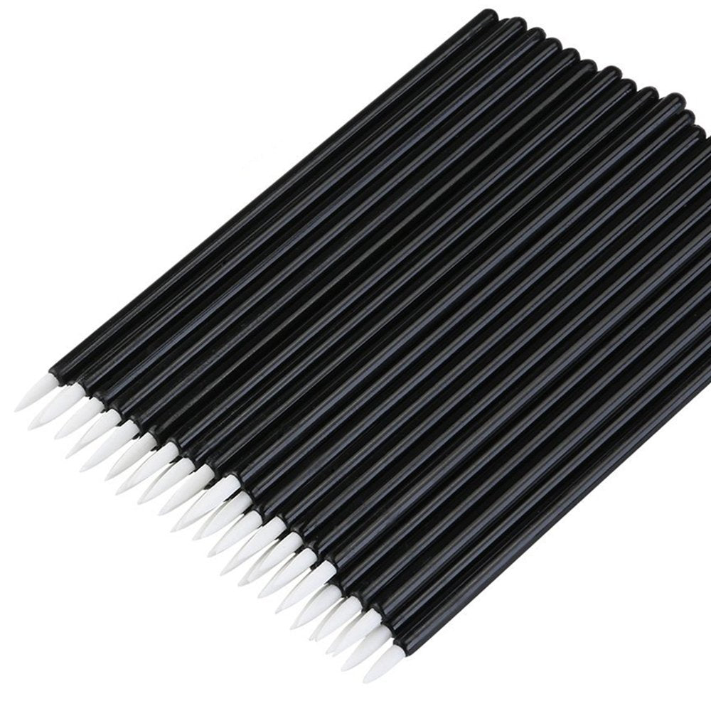 Bysiter Disposable Eyeliner Brush Eye shadow Applicator Fine Point Eye Liner Pens Lip Liner brushs Cosmetic Wands Makeup Tool set200pcs (Black)