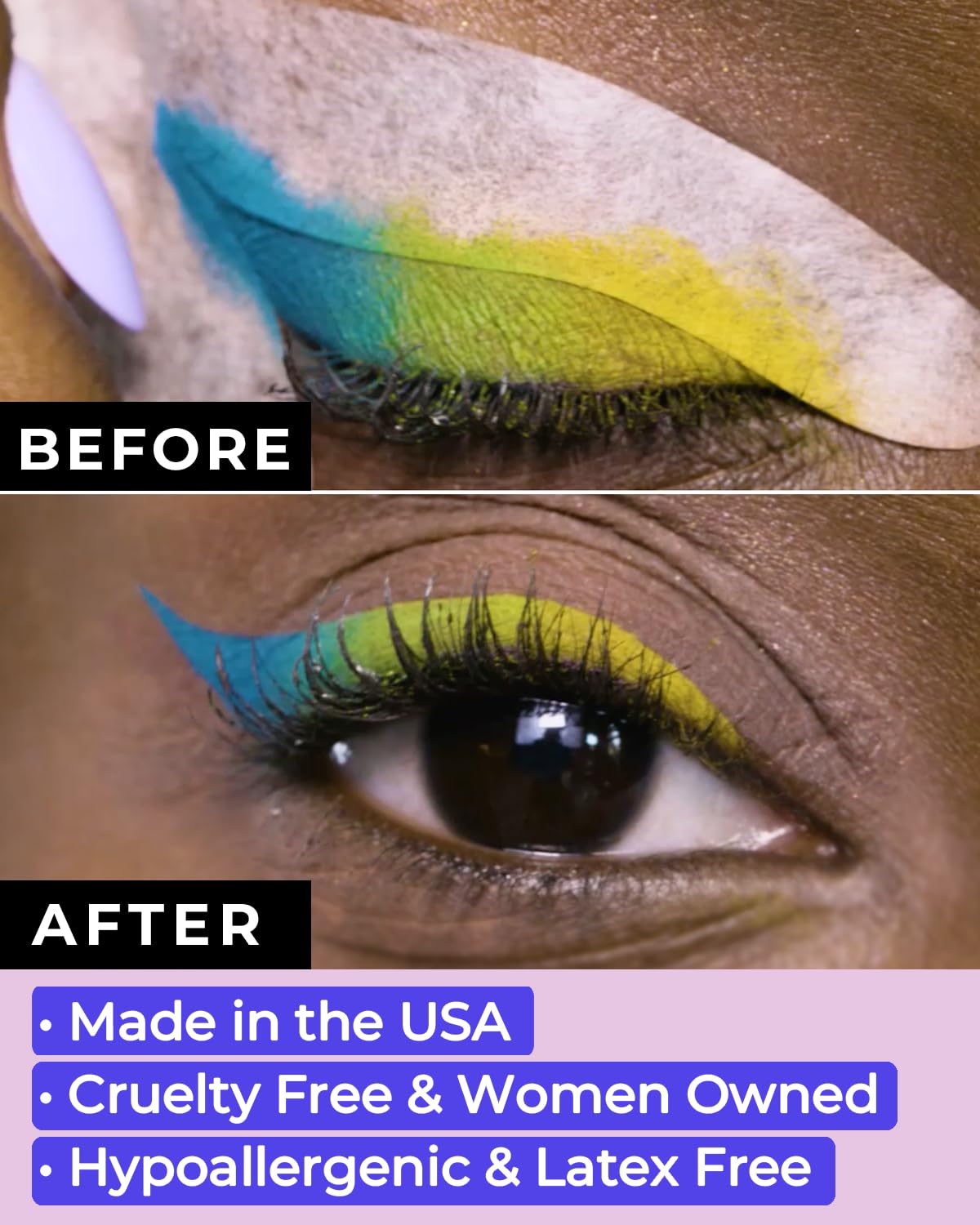 Eyeliner Stencils | Cat Eyeliner Stencil | Perfect Winged Tip Look | Created by Celebrity Makeup Artist | Reusable, Easy to Clean & Flexible | Made in USA | Cruelty Free & Vegan | Starter - 1 pk