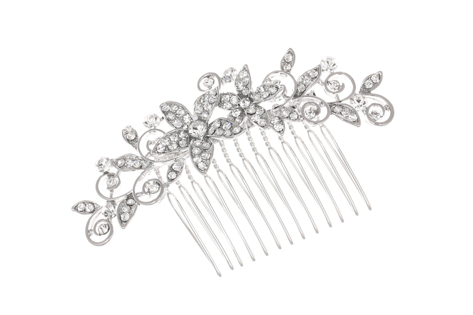 Bridal Bridesmaid Flower Girl Rhinestones Prom Wedding Tiara Comb T1045