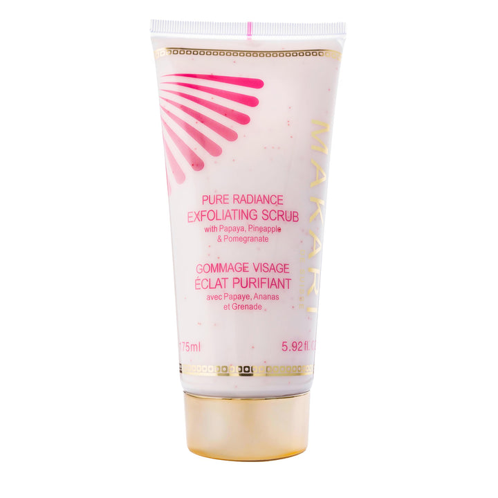 Makari Pure Radiance Exfoliating Face Scrub (5.92 fl oz) | Exfoliating Body Scrub | Skin Care Hand and Body Exfoliator with Papaya, Pineapple and Pomegranate Exfoliant