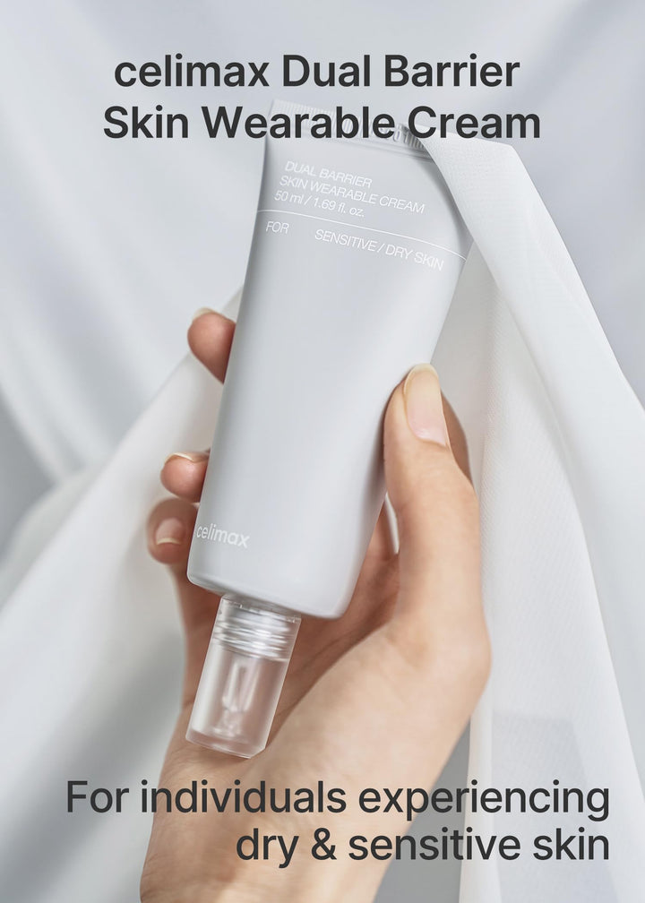 celimax Dual Barrier Skin Wearable Cream | Long Lasting Cream Face Moisturizer with Ceramides, Hyaluronic Acid, Moisturizing, Hydrating, Soothing, Repairing, Day & Night Cream, 50ml