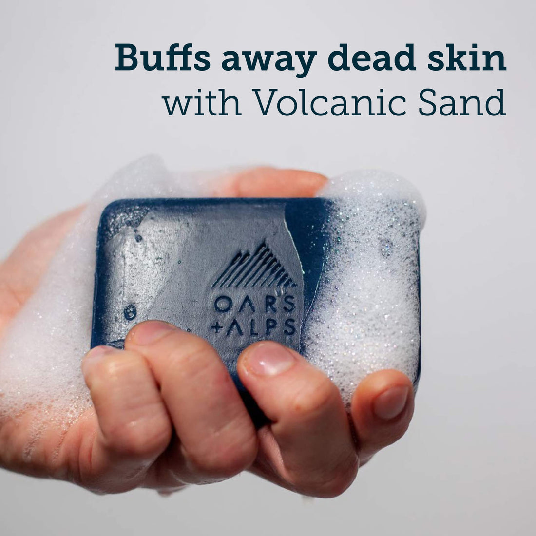 Oars + Alps Natural Exfoliating Blue Charcoal Oars Bar Soap | Deep Clean, Activated Charcoal, Body Scrub, Non-Toxic.