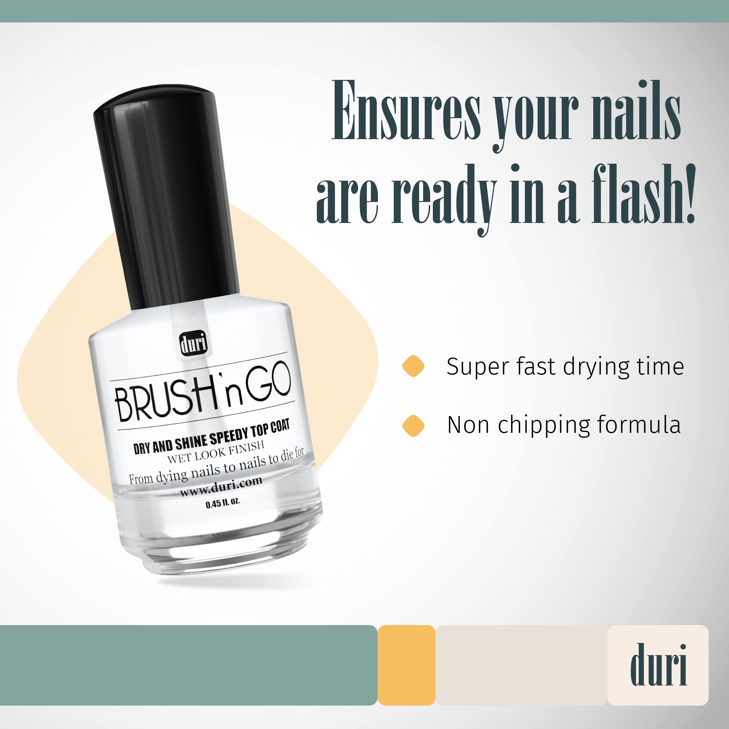duri Brush'n GO Dry and Shine Speedy Top Coat .61 fl. oz.