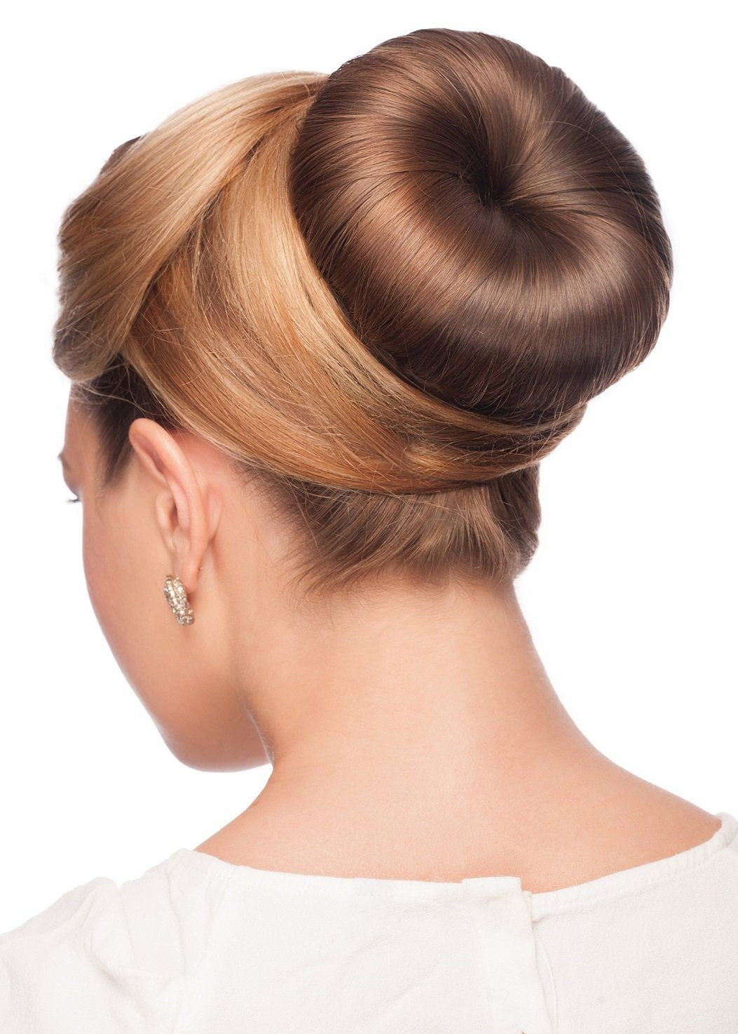 Beaute Galleria - Chignon Hair Donuts Ring Style Bun Maker (Large, Beige)