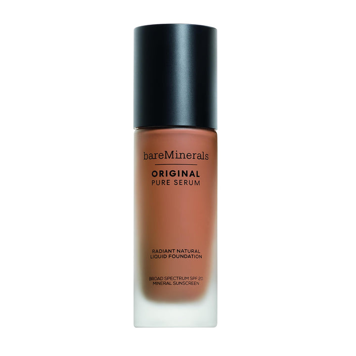 bareMinerals Original Pure Serum Radiant Natural Liquid Foundation Mineral SPF 20, Medium Deep Cool 4.5