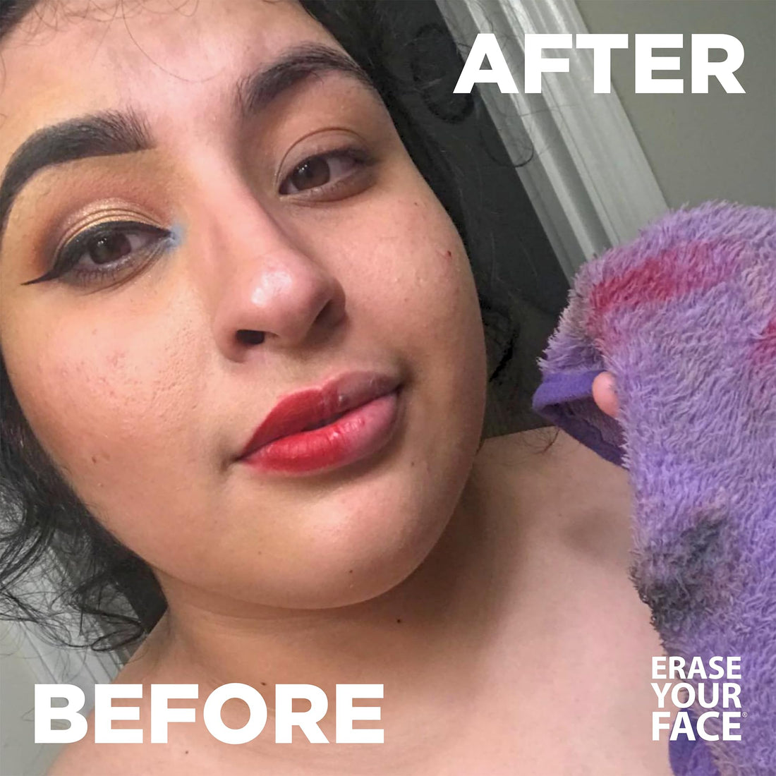 ERASE YOUR FACE Erase Your Face Make Up Removing Cloths, black, blue, pink, purple