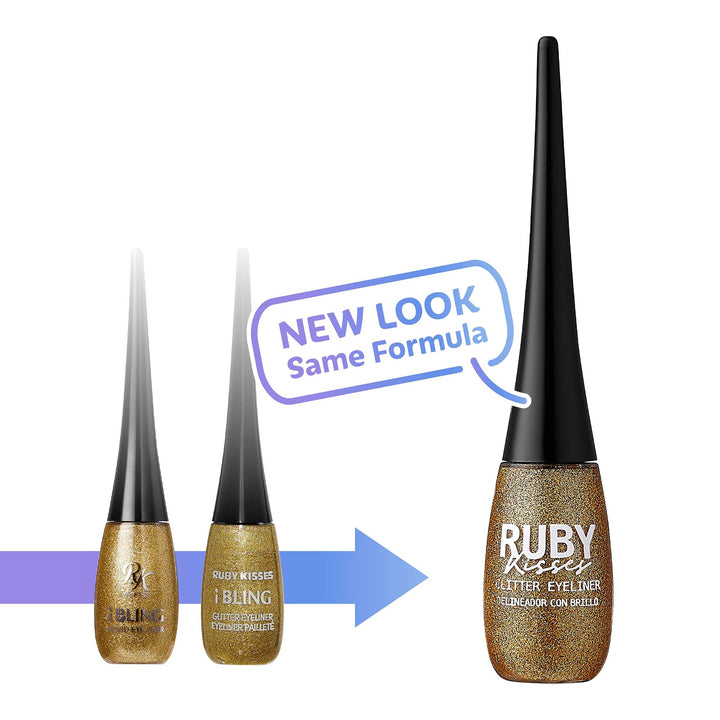 Ruby Kisses i Bling Glitter Eyeliner Gel-Based GLE01 Glitz N' Black AD