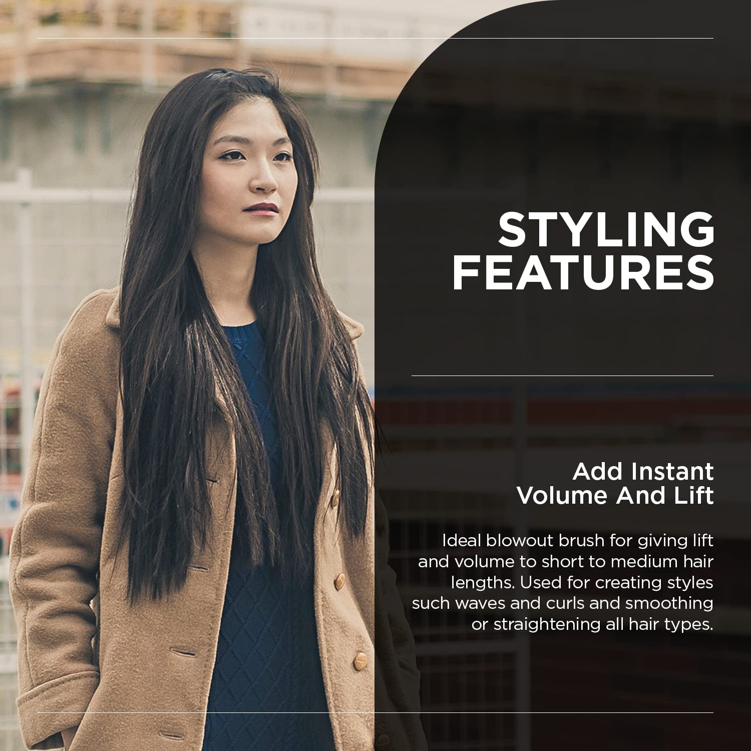 Porcupine Boar-Nylon Bristle Round Brush , 2-Inch Diameter