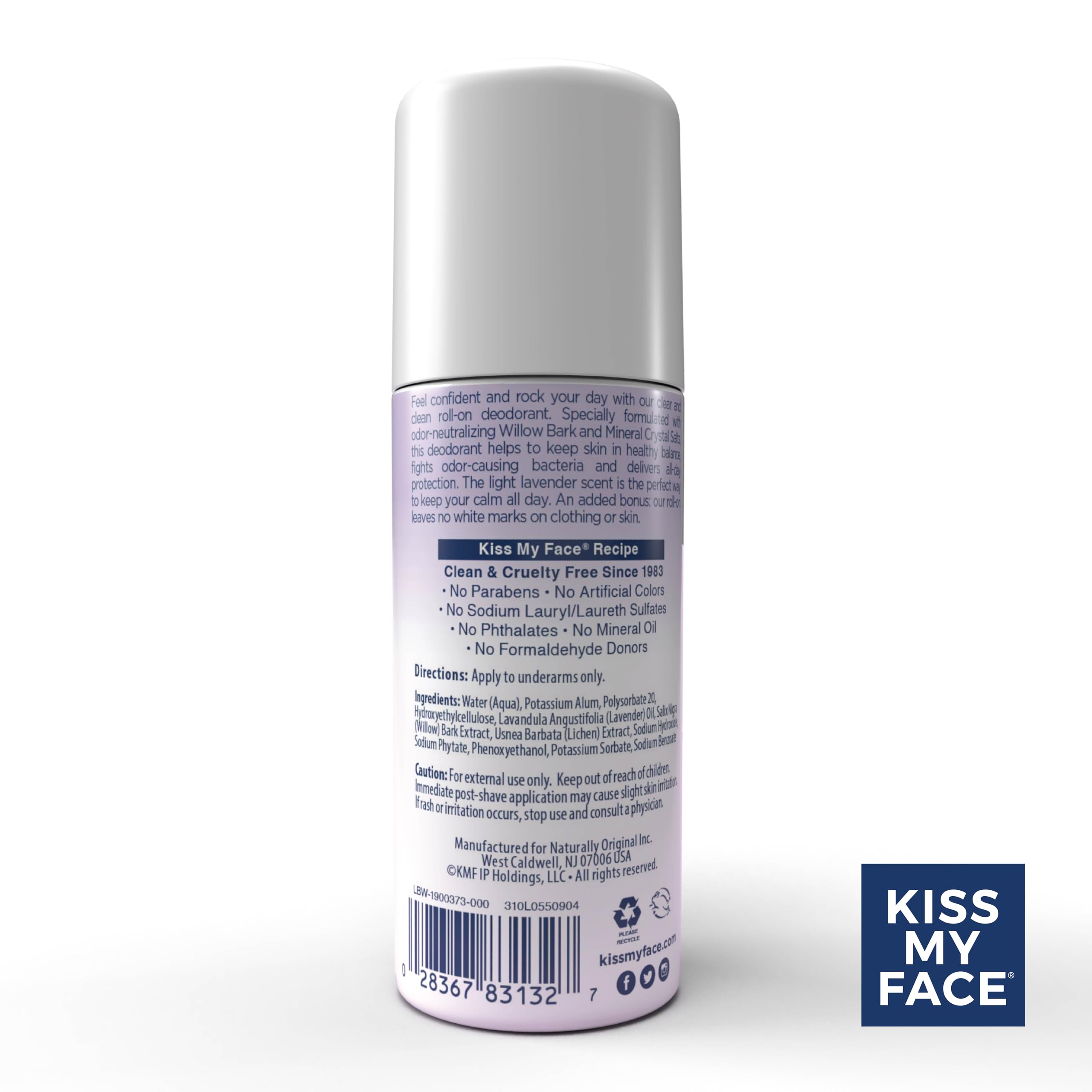 Kiss My Face Liquid Rock Deodorant Roll On, Lavender, 3 Fl Oz