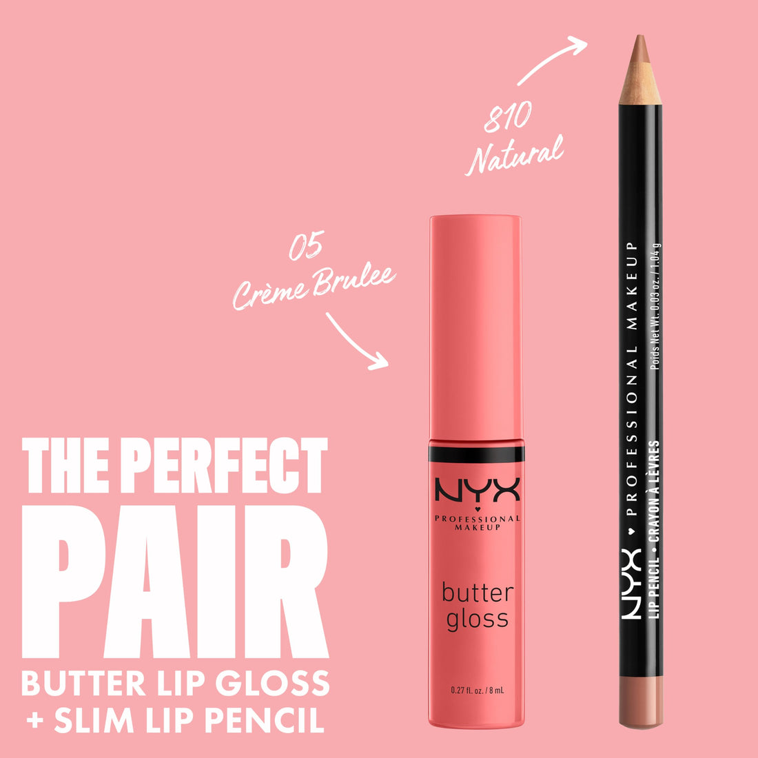 Nyx Professional Makeup Butter Lip Gloss, Crème Finish - Creme Brulee, 8ml