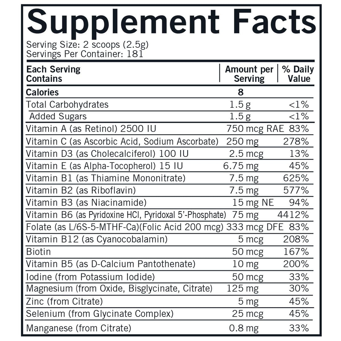 Kirkman Super Nu-Thera® with 25 mg P-5-P Powder - New, Improved Formula! | 454 gm/16 oz | Multi Vitamin