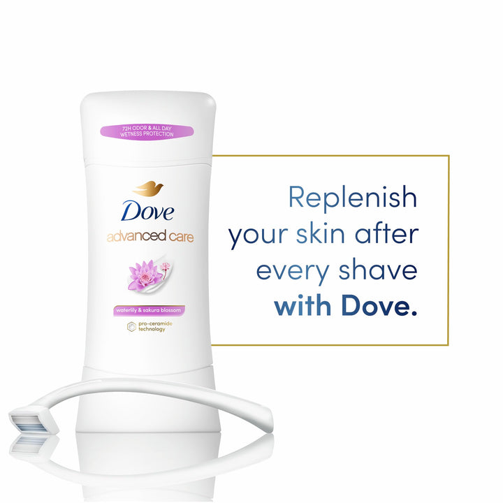 Dove Nourishing Secrets Antiperspirant Deodorant Stick for Women Waterlily Sakura Blossom for 48 Hour Underarm Sweat Protection And Soft And Comfortable Underarms 2.6 oz 3 Count, 7.8 Ounce