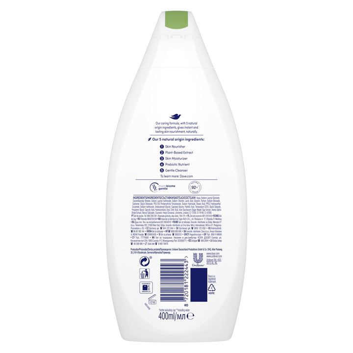 Unilever Dove Care By Nature Replenishing Shower Gel with Oak Milk & Maple Syrup, Body Wash Plant-based Moisturizers to deliver Softer Skin 400ml (13.52 fl oz)