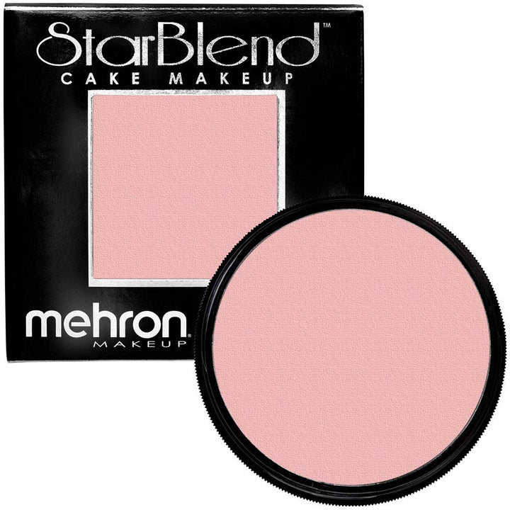 Mehron StarBlend Cake Makeup LIGHT BEIGE BLUSH - 2 oz. Wet/Dry