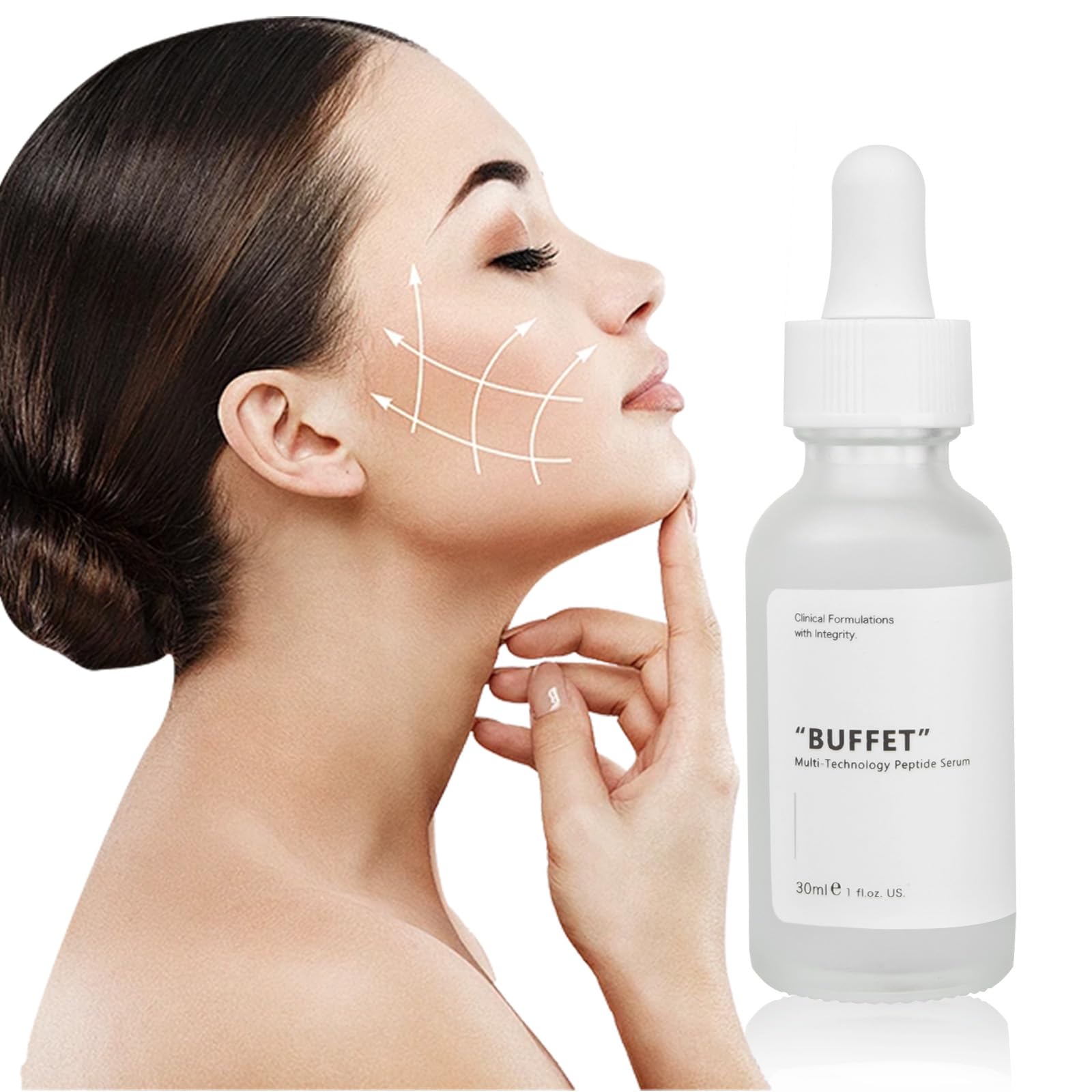 Buffet Peptides Serum For Face, 30ML Multi Peptide Face Serum For Anti-aging, Moisturizing Peptide Serum For Fine Lines & Acne.