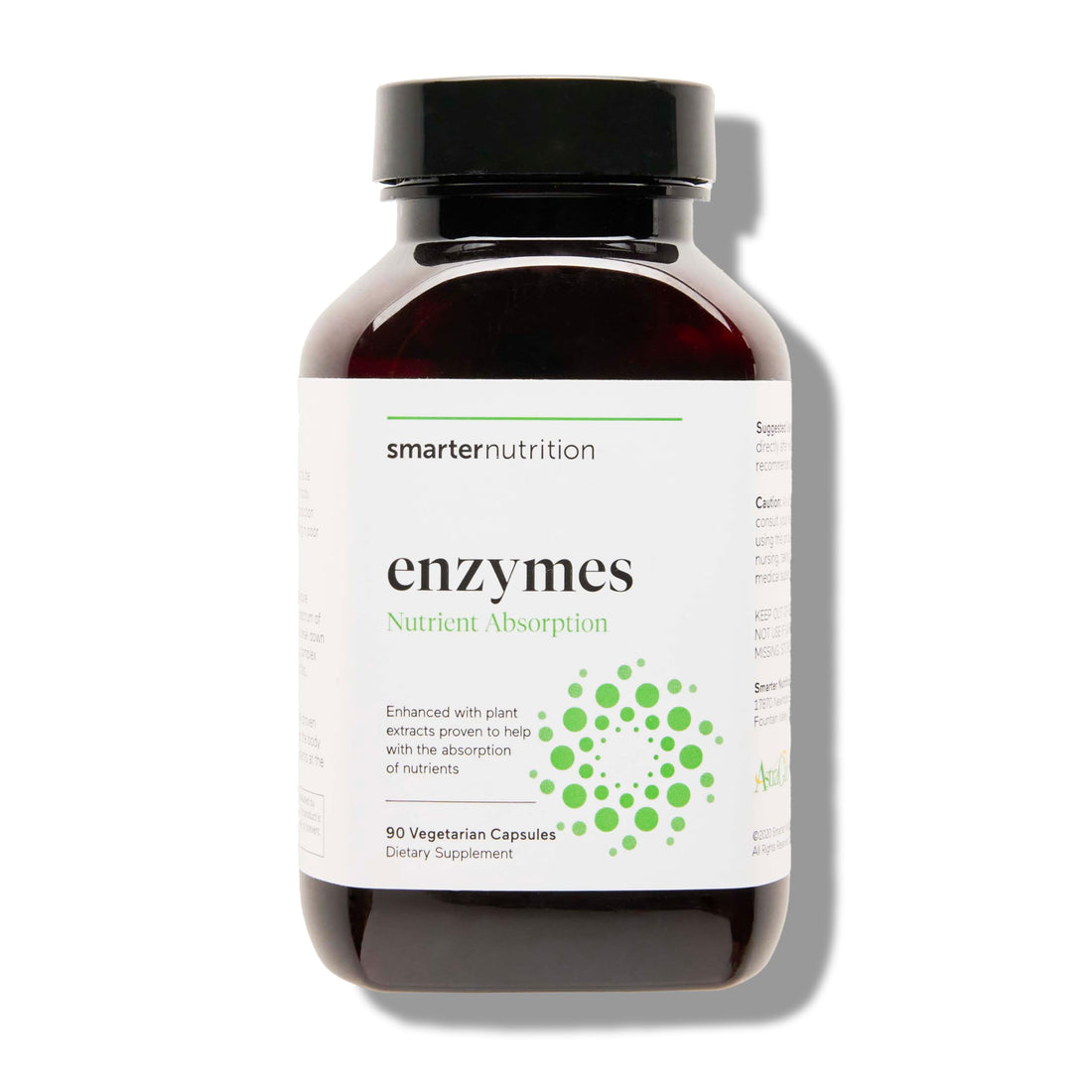 Smarter Nutrition Digestive Enzymes - Daily Gut Health Support with 16 Enzymes for Nutrient Absorption & Meal Time Comfort with Bromelain, Papain, Lactase - 90 Count - 30-Day Supply