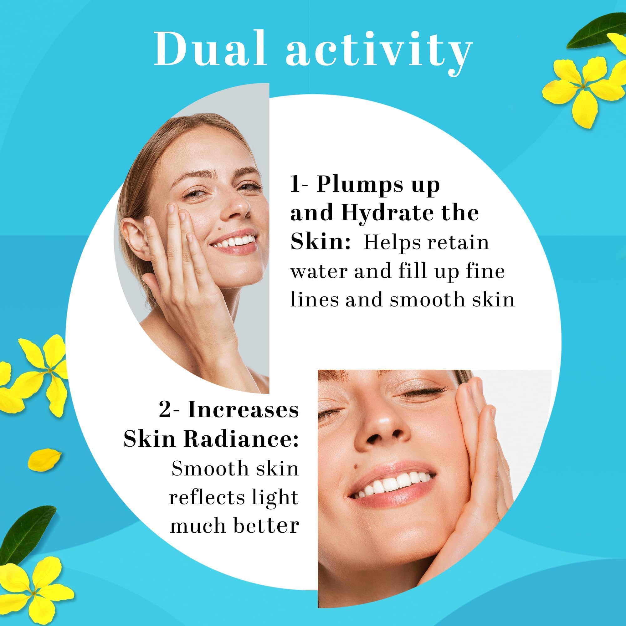 TruSkin Hyaluronic Acid Serum for Face + 7 Ultra Hydrating Ingredients – Best Face Serum for Moisturizing, Plumping & Smoothing of Fine Lines and Wrinkles, 1 fl oz