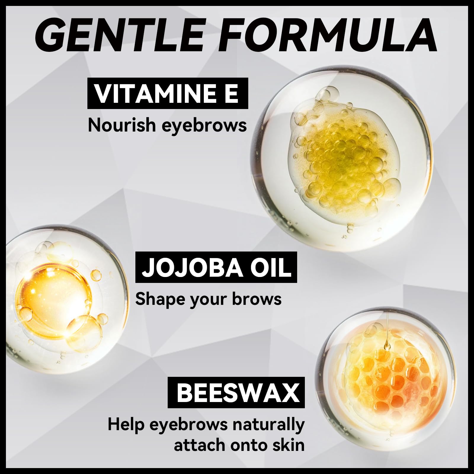 Teenanseen Eyebrow Gel, Long-Lasting Brow Gel for Styling and Sculpting, Waterproof Eyebrow Wax Kit For Holding Brows In Place, Clear Brow Gel Without Residue, Eyebrow Glue for 3D Brow Freeze 1 Pack