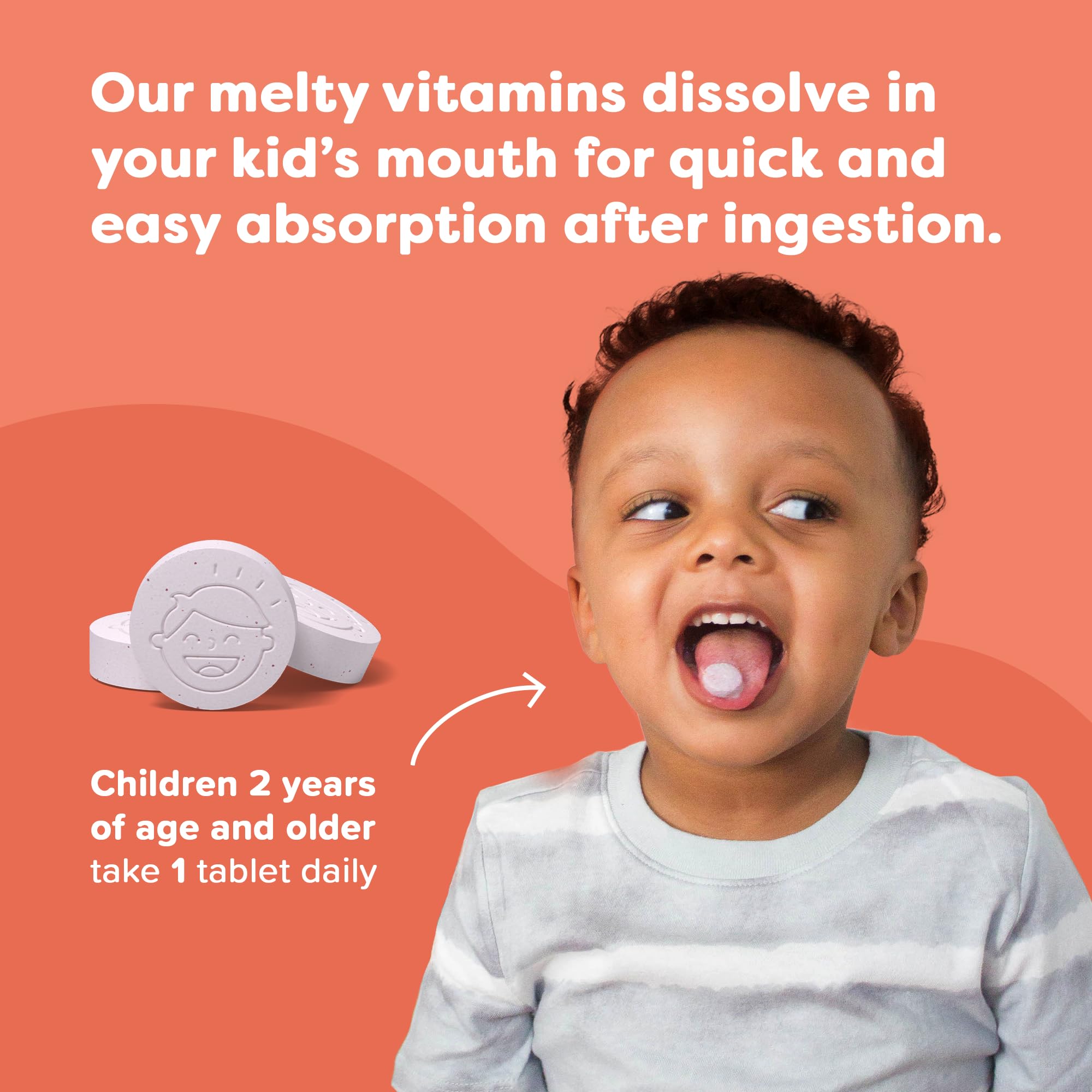 Renzo's Eye Spy Lutein with Bilberry Extract, Dissolvable Kids Vitamins for Eye Health, Sugar-Free Supplements, 30 Orange-Flavored Melty Tabs